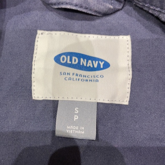 Old Navy blue twill safari field zip jacket size small - Picture 4 of 6